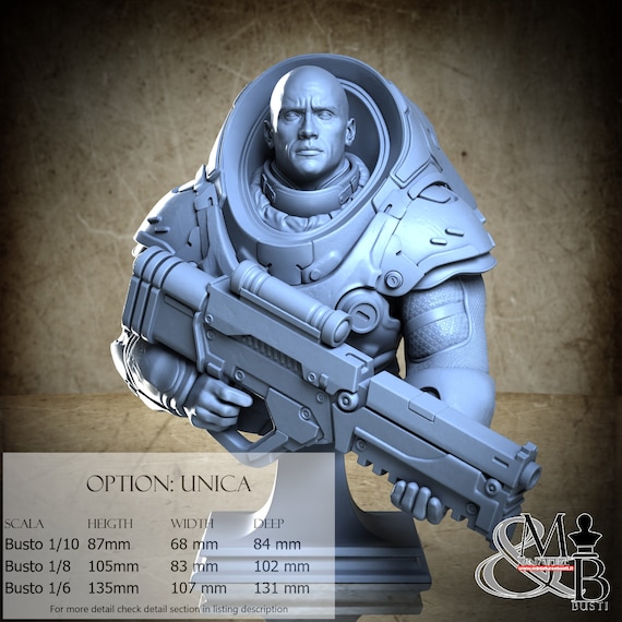 Captain Dwayne Bust, September 2023, Kuton, miniature to assemble and color, in resin