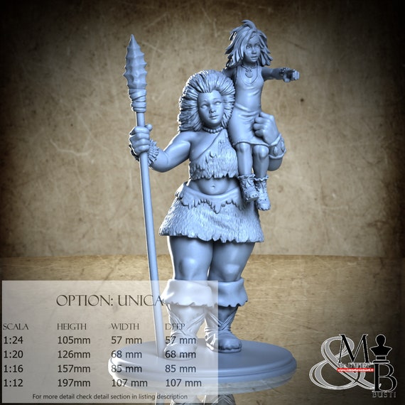 Prehistoric Sisters, February 2023, Claydemon, miniature to assemble and color, in resin
