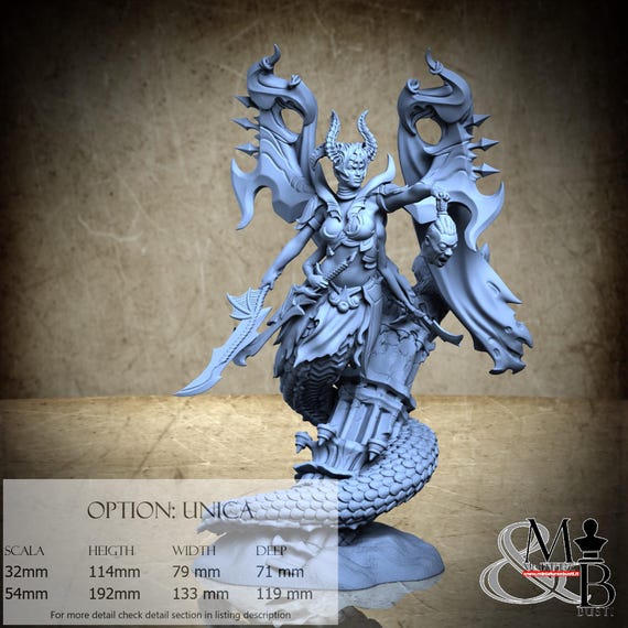 Tamareth (Pose 3) - Resin Miniatures - DnD, RPG, Wargame, and Display to Color - Tome of Demons