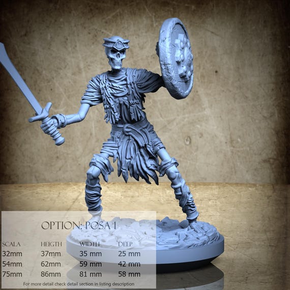 Skeleton Warriors, Arabian Nights (5 Stili), di Clay Cyanide Miniature, miniatura da assemblare e colorare, resina