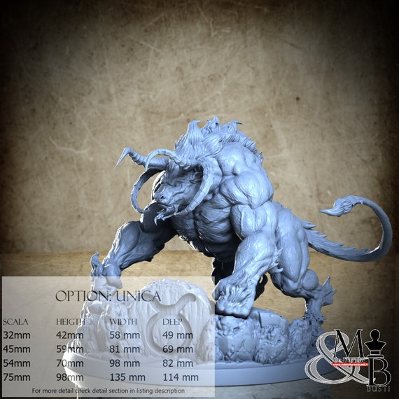 Taurus, Zodiac, Clay Cyanide Miniature, miniature to assemble and color, in resin