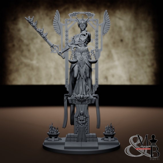 Justice, Tarot, resin miniature to mount and color, role-playing, DnD, RPG, RDR, Anime