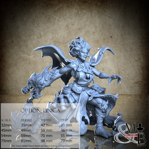 Tanis, the Dragon Heiress, Lodge of the Dark Arts, Great Grimoire, miniature to assemble and color, in resin