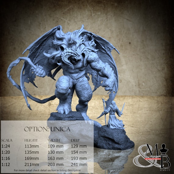 The demon in the dwarves cave, March 2024, by ca_3d_art, miniature to assemble and color, resin