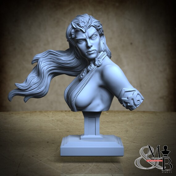 Belit_BUST, Hyborian Age, by Clay Cyanide Miniatures, miniature to assemble and paint, resin