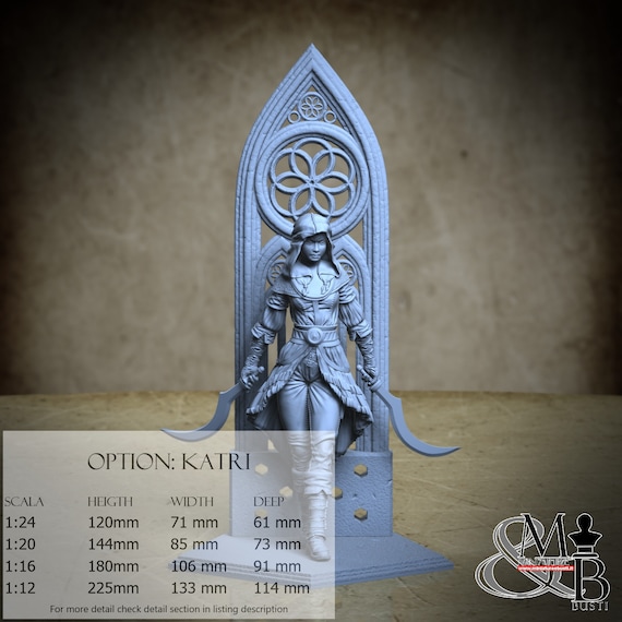 Rikka and Katri, the rogues, miniatura da assemblare e colorare, in resina