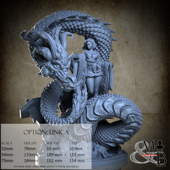 Toyotama-Hime, Japanese Deities, by Clay Cyanide Miniature, miniature to assemble and paint, resin