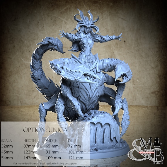 Scorpio, Zodiac, Clay Cyanide Miniature, resin miniature to assemble and color