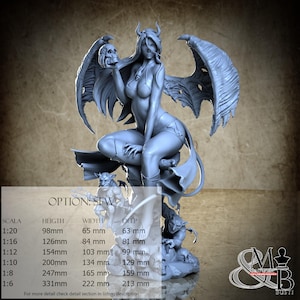 Succubus, 2023-06 (2 Stili), di ca_3d_art, miniatura da assemblare e colorare, resina