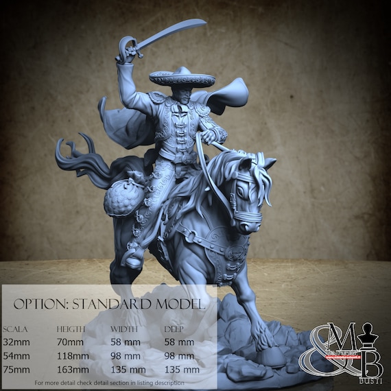 Horseman Diego, M20 (4 Stili), di Ronin Art Workshop, miniatura da assemblare e colorare, resina