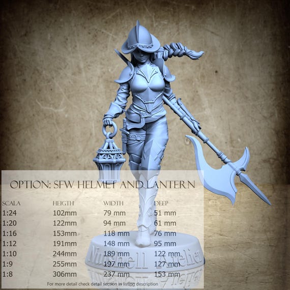 Gargoyle Guard (Lantern) - 3D-Printed Resin Miniature | July 2025 Collection