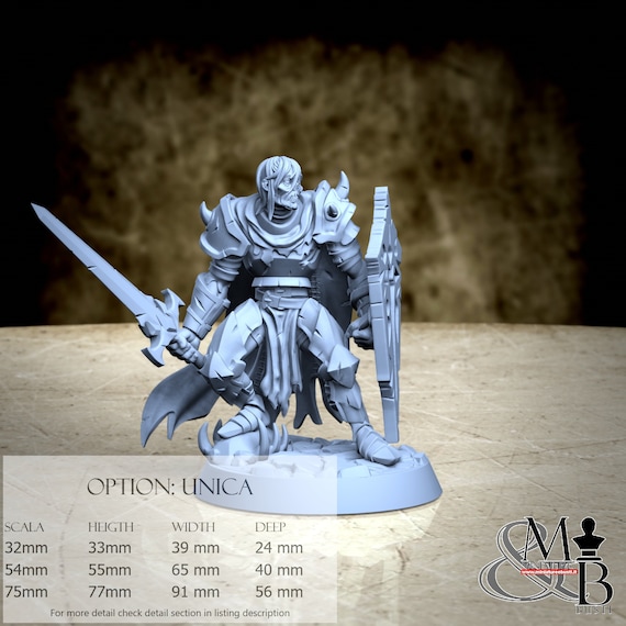 Undead Knight, Road to the afterlife, by Great Grimoire, miniature to assemble and color, resin