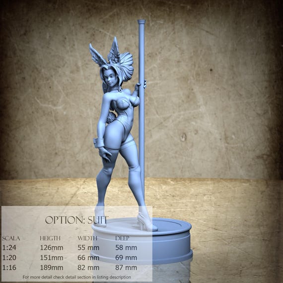 Kirith - by Ronin Art Workshop Resin Statue - DnD, RPG, Wargame, and Display Coloring Page - Pin-up