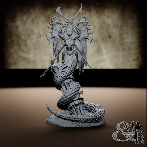 Tamareth (Pose 1), resin miniature to mount and color, role-playing, DnD, RPG, RDR, Archvillain Games