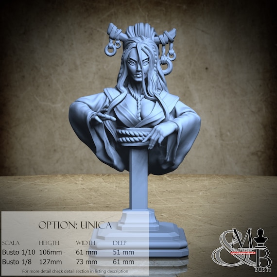 Miko Bust, miniature to assemble and color, in resin