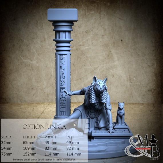 Bastet, Ancient Egypt, by Clay Cyanide Miniature, miniature to assemble and color, resin