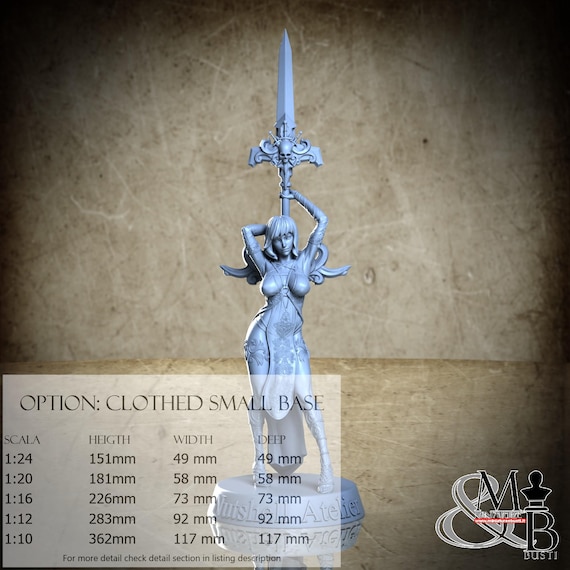 Sword Keeper, Luglio 2023 (6 Stili), di Nutshell Atelier, miniatura da assemblare e colorare, resina