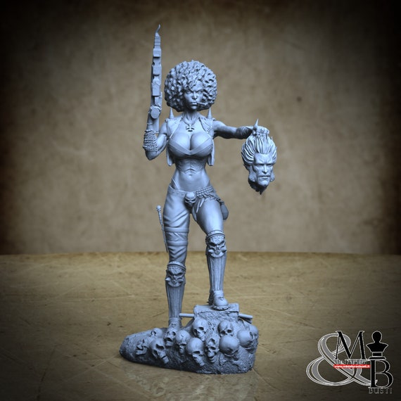 Lady Lobo (Fanart, Garage Kit), miniatura da assemblare e colorare, in resina