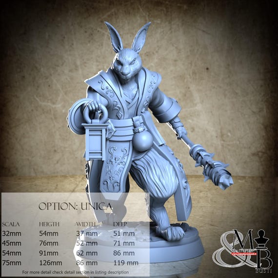 Starshine, Lunar Cotton Tail, by Clay Cyanide Miniature, miniature to assemble and paint, resin