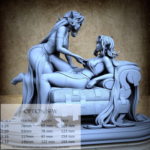 Cerera Light and Dark, Pin-up (4 Styles), by Ronin Art Workshop, miniature to assemble and color, resin