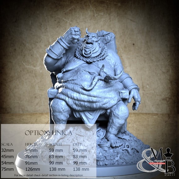 Mammon, Princes of Hell, Clay Cyanide Miniature, miniature to assemble and color, in resin