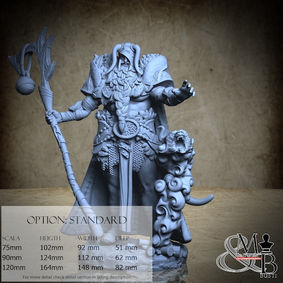 Frost Giant Shaman, Frostburn Horror (3 Stili), di Archvillain Games, miniatura da assemblare e colorare, resina