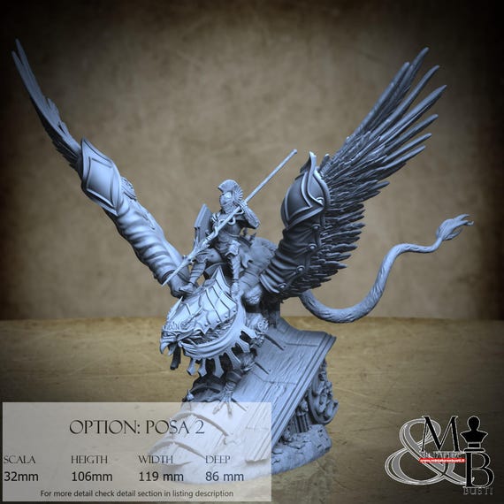 Astral Gryphon Riders - 3D-printed resin miniature | Astral Court Collection - Order of the Grifon