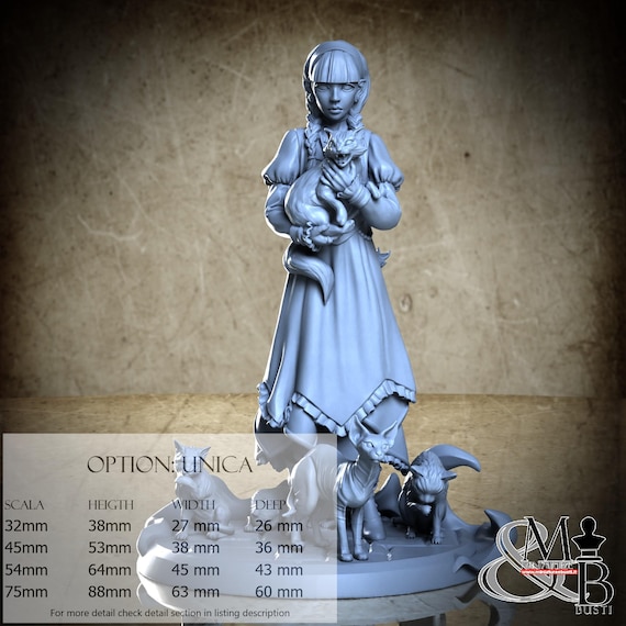 Cat Summoner, Lodge of the Dark Arts, by Great Grimoire, miniature to assemble and color, resin