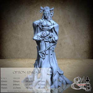 Miko, the Braided Maiden, Lost shrine of the damned, by Great Grimoire, miniature to assemble and color, resin