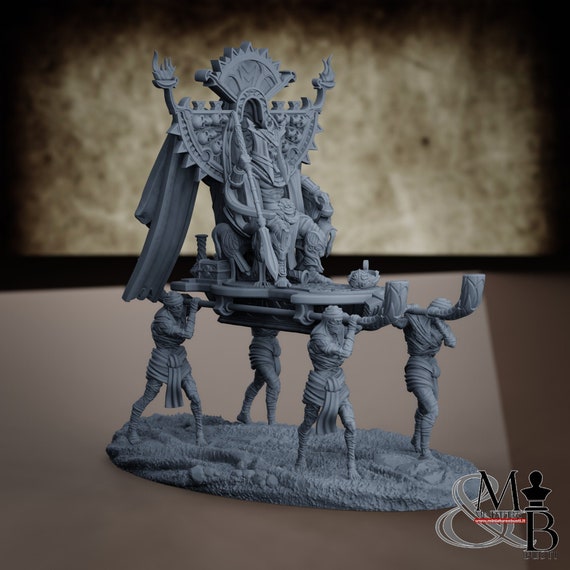 Mummy Lord, resin miniature to assemble and color, role-playing games, DnD, RPG, RPG, Archvillain Games