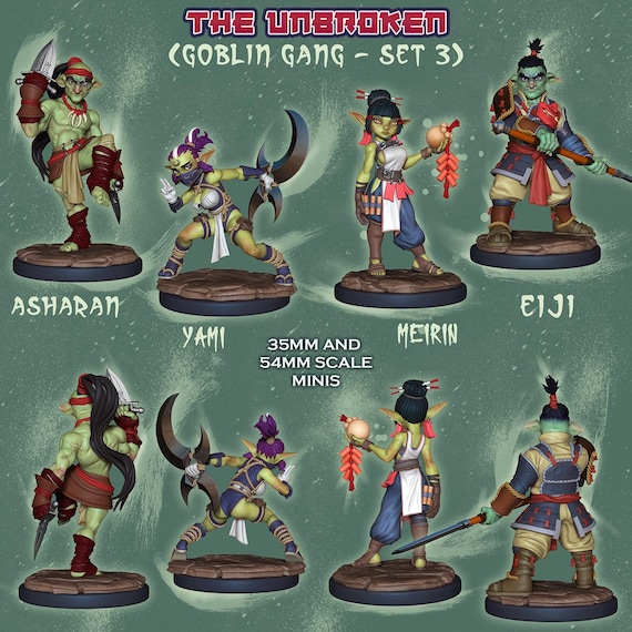 The Unbroken - Set of 4 Resin Miniatures by Ronin Art Workshop - DnD, RPG, Wargame and Display to Color
