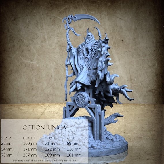 Death, Tarot, by Clay Cyanide Miniature, miniature to assemble and color, resin
