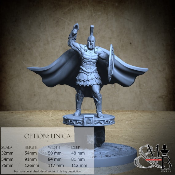 King Leonidas, miniature to assemble and color, in resin