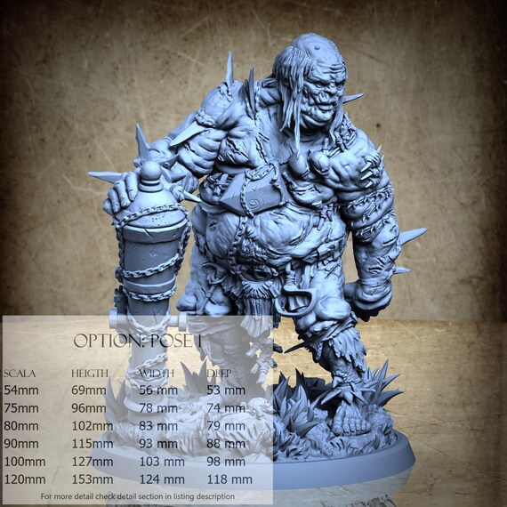 Torlok Basher - 3D-Printed Resin Miniature | Giantkin Collection - Torlok Clan