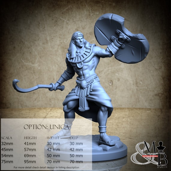 Egyptian Guard (3), Ancient Egypt, by Clay Cyanide Miniature, miniature to assemble and color, resin