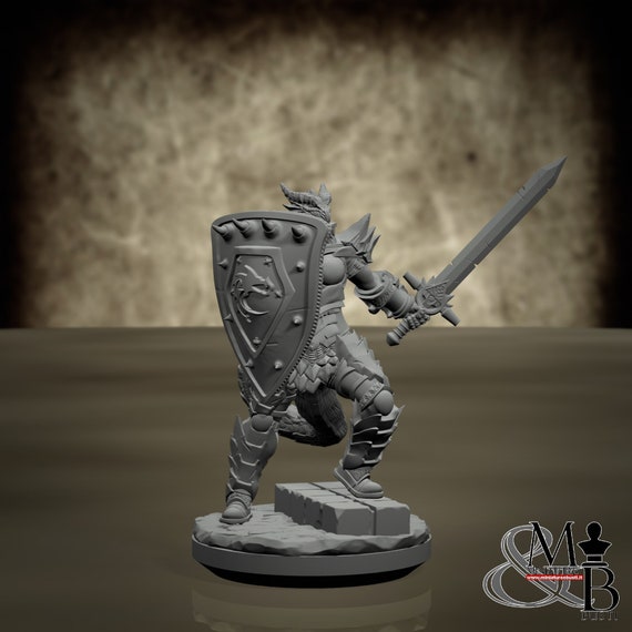 Dragon Blood Knights, resin miniature to assemble and color, role-playing games, DnD, RPG, GDR