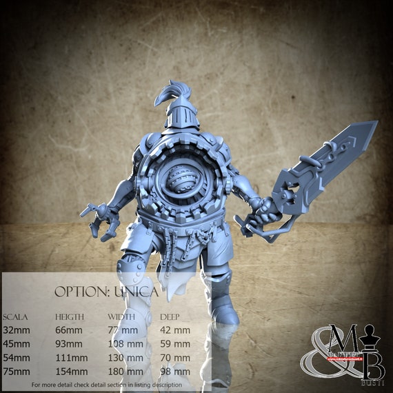 Powered Construct, Beneath the splintered city, by Great Grimoire, miniature to assemble and paint, resin