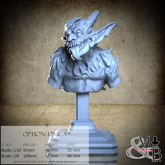 Imp Bust, Burning Chaos, Great Grimoire, miniature to assemble and color, in resin