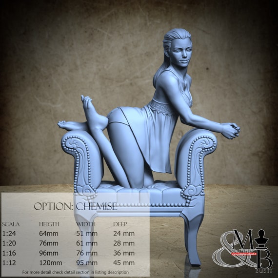 Pose 5, October 2022 (3 Styles), by Nutshell Atelier, miniature to assemble and paint, resin