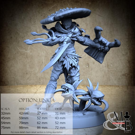 Shiitakler, Shroomkin, by Clay Cyanide Miniatures, miniature to assemble and paint, resin