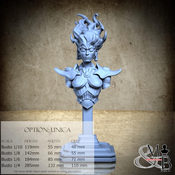 Bust of Aurora, Arcane Beastmaster, by Great Grimoire, miniature to assemble and paint, resin