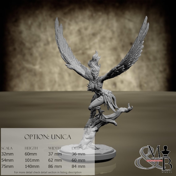 Harpy (Pose 1) - Resin Miniatures - DnD, RPG, Wargame, and Display to Color - Castle of Dracula