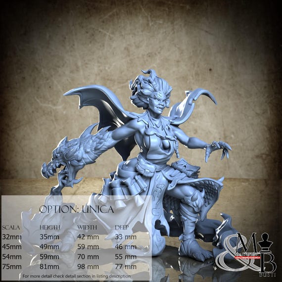 Tanis, the Dragon Heiress, Lodge of the Dark Arts, by Great Grimoire, miniature to assemble and paint, resin