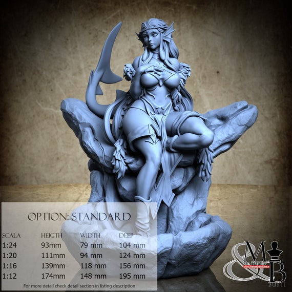 Kisara, Pin-up (2 Stili), di Ronin Art Workshop, miniatura da assemblare e colorare, resina