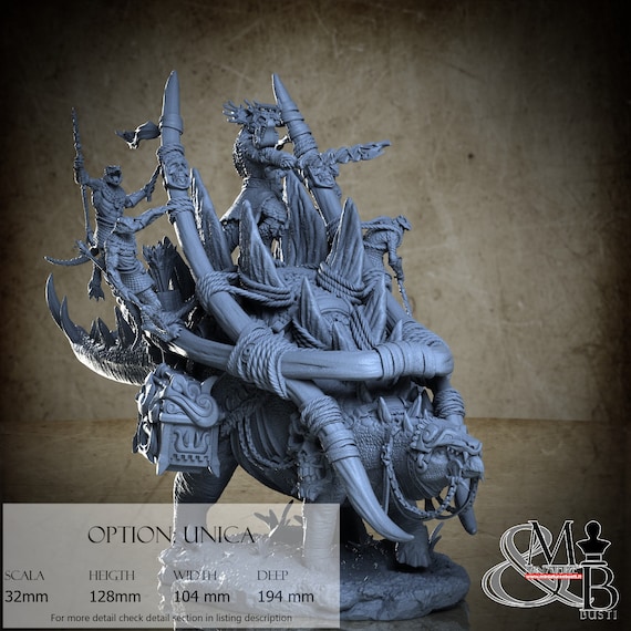 Tzeekul the Conqueror, Agama Shattered Valley, by Archvillain Games, miniature to assemble and paint, resin