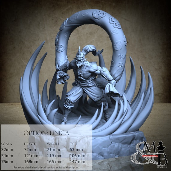 Fujin, miniature to assemble and color, in resin