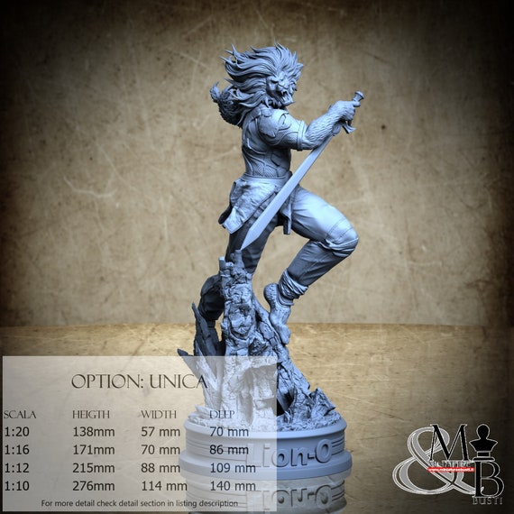 Lion warrior, November 2023, Malix, miniature to assemble and color, in resin