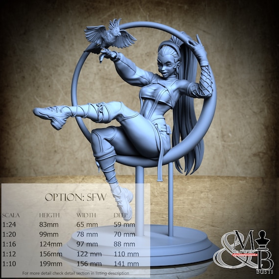 Angelique, Pin-up (2 Stili), di Ronin Art Workshop, miniatura da assemblare e colorare, resina