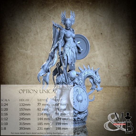 Valkyria, October 2023, Michel B. Rodriguez, miniature to assemble and color, in resin