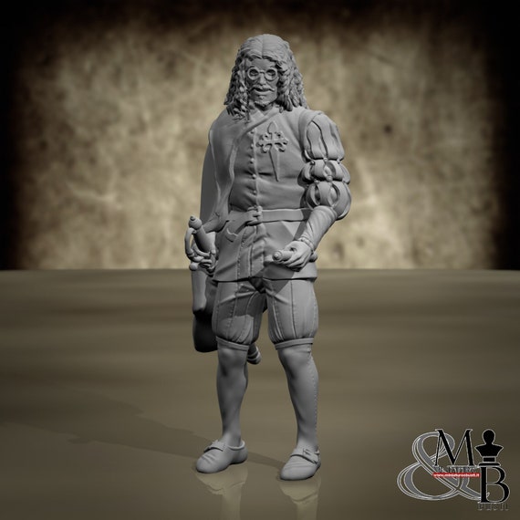 Writer (Golden Hero), resin miniature to assemble and color, role-playing games, DnD, RPG, GDR, Anime